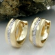 Thumbnail Creole, bicolor diamantiert 9Kt GOLD