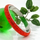 Thumbnail Armreif, 6-reihig Glassteine rot-orange